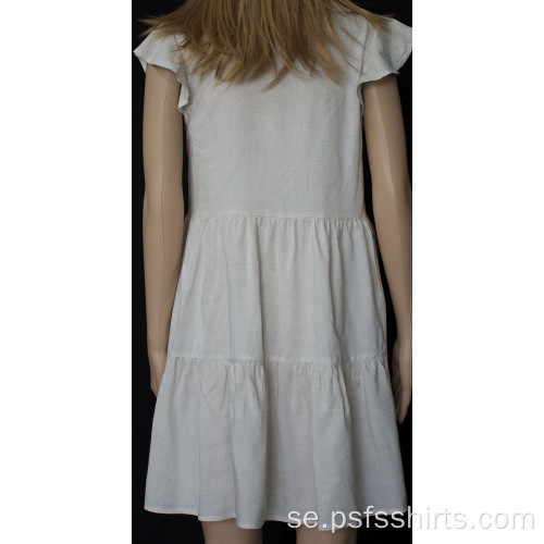 Kvinnors kort kjol med flounce design